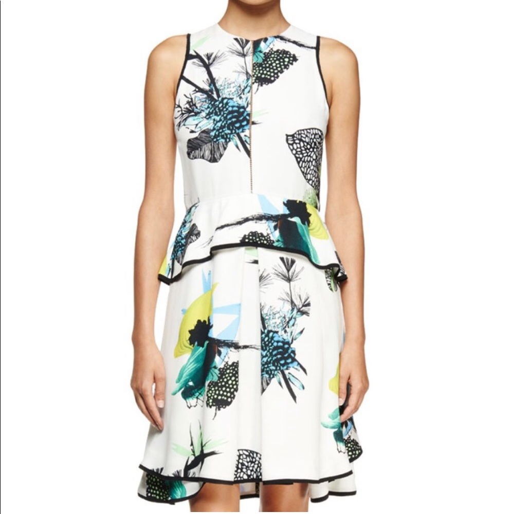 Proenza Schouler Ikebana Floral Peplum Dress